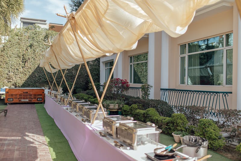Cafe Rio catering setup for an event